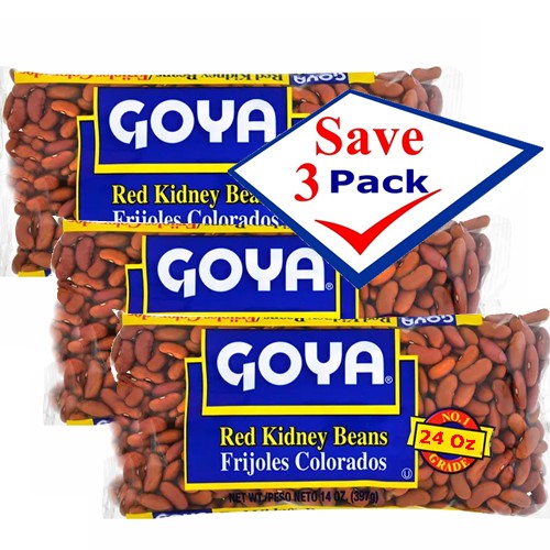 Goya Red Kidney Beans Frijoles Colorados 14 oz Pack of 3